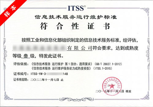 企佳咨询 ITSS信息技术服务标准四级办理条件详解